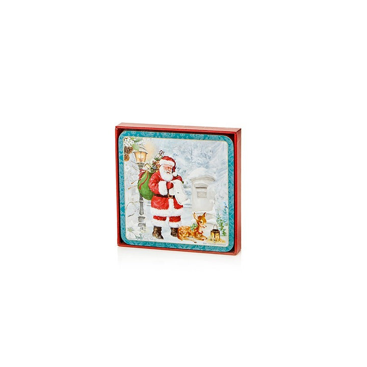 Coaster Set in Gift Box - Santa