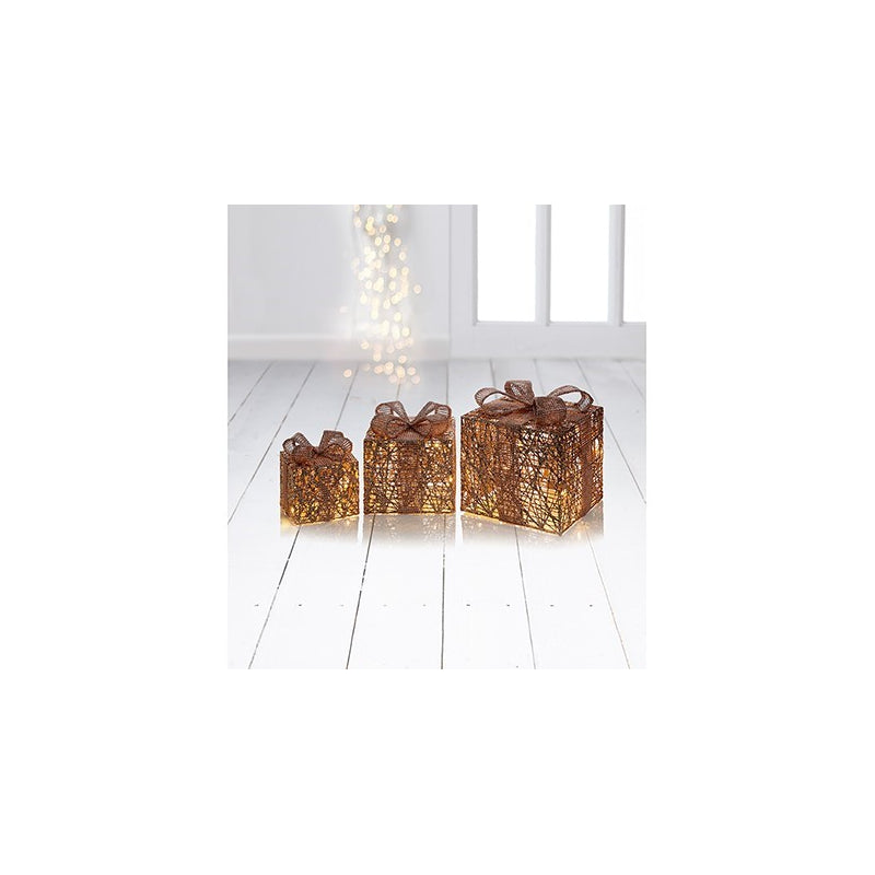 Lit Parcels W/ Warm White LEDs - Set of 3