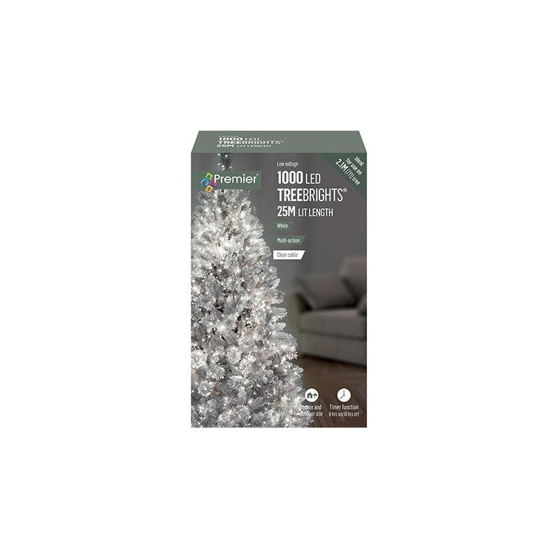 1000 M-A LED TreeBrights Tree Lights W/ Timer & Clear Cable