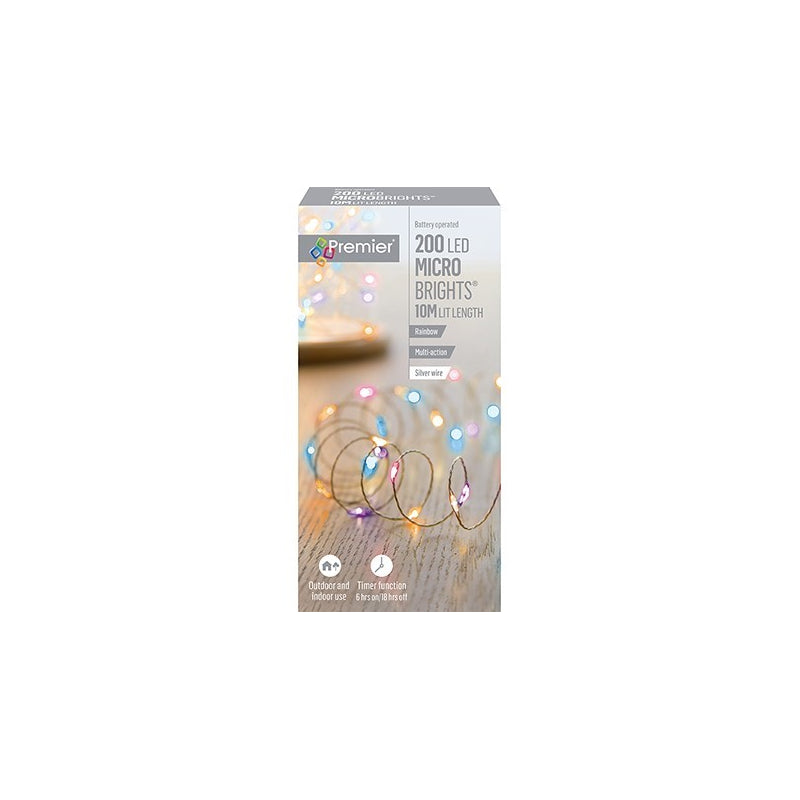 200 M-A Battery Operated MicroBrights String Lights W/ Timer