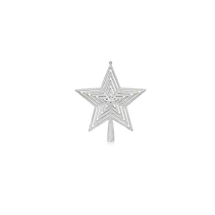 Glittered Star Tree Topper - Set of 4