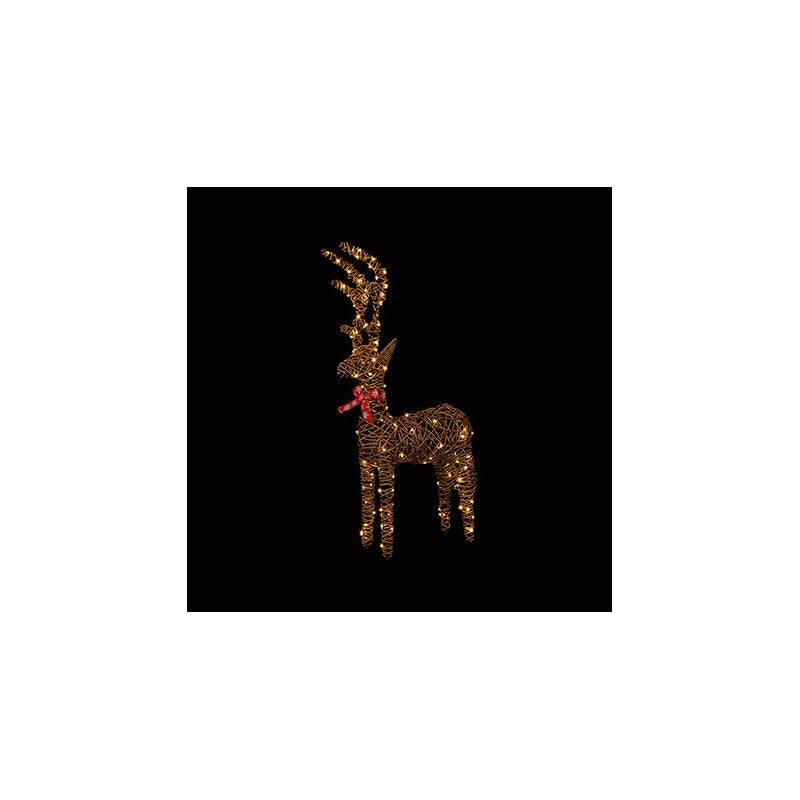 Battery Operated M-A Outdoor Standing Reindeer W/ Warm White LEDs