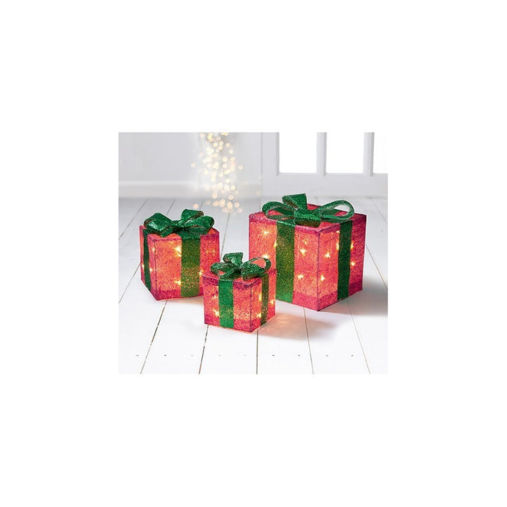 Lit Parcels W/ 40 Warm White LEDs - Set of 3