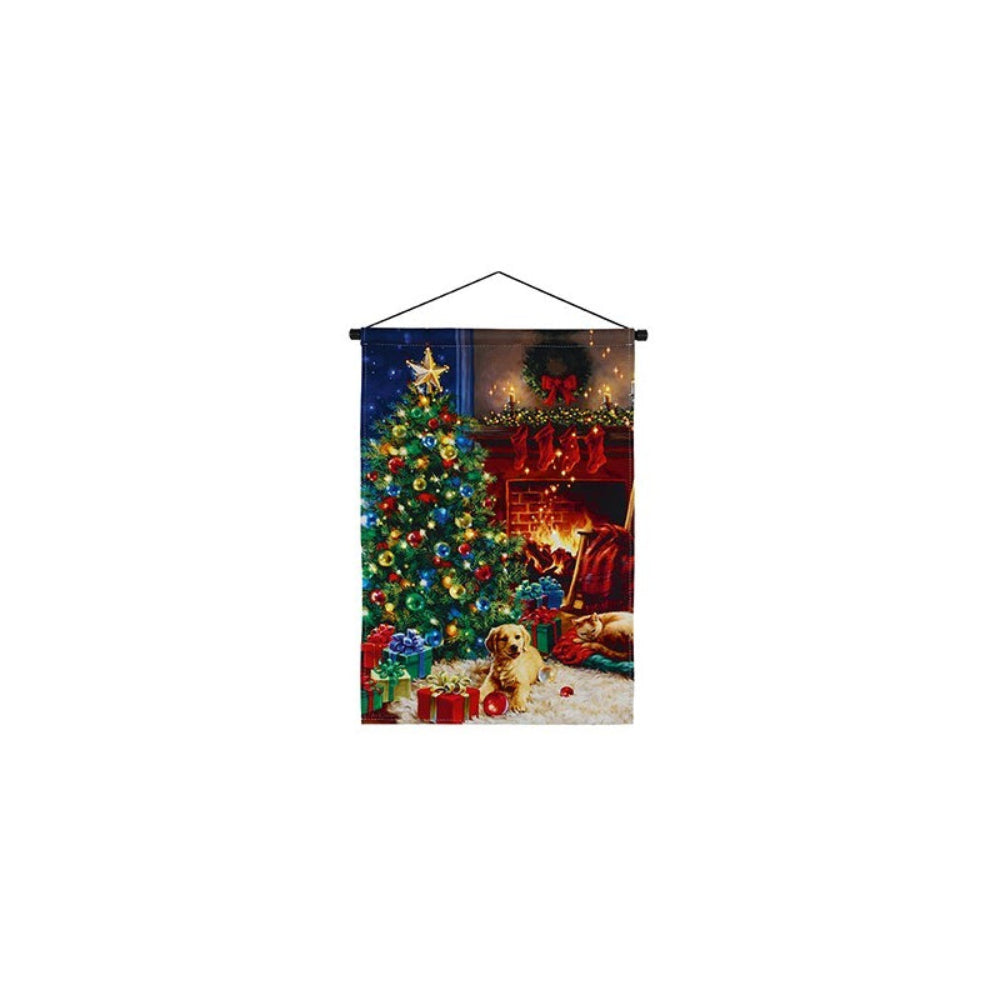 KuSONG Xmas Tree Tapestry met LED Star Light Merry Christmas KuSONG Xmas Tree Tapestry met LED Star Light Merry Christmas