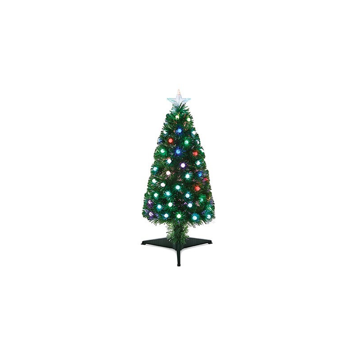 Fibre Optic Christmas Tree W/ Colour Change Ball Decoration