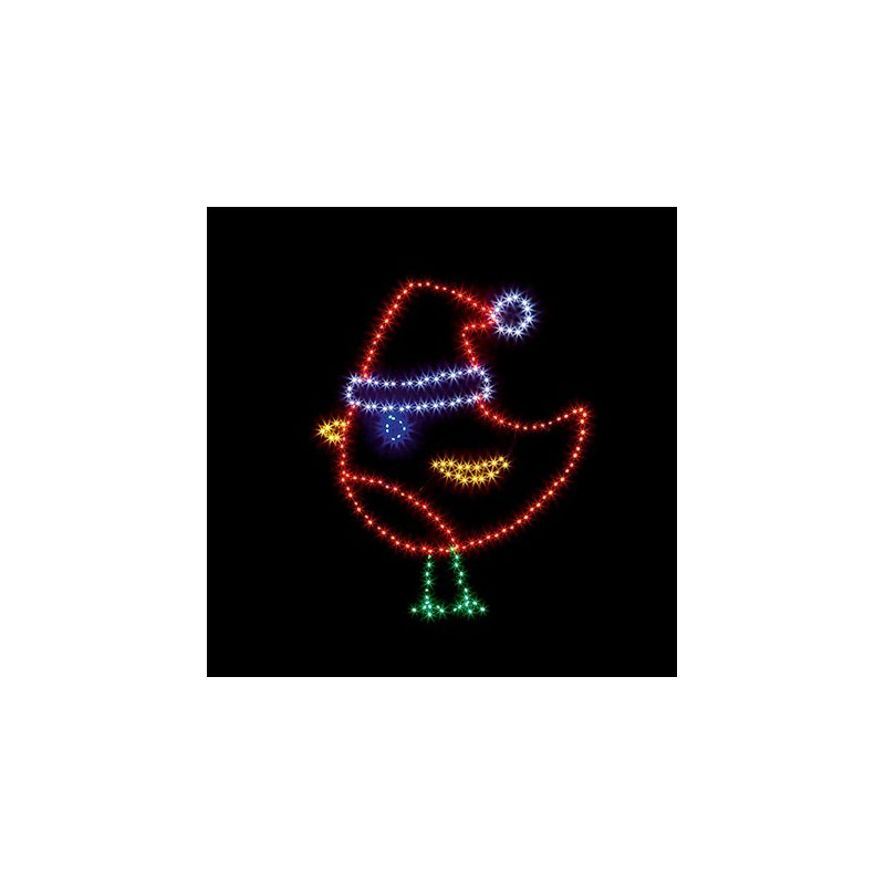 Twinkling Flexibright Robin W/ 221 Multi LEDs