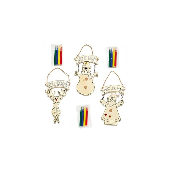 Paint Your Own Ornaments Santa - Set of 3