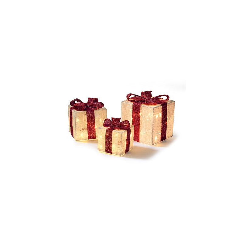 Lit Parcels W/ 40 Warm White LEDs - Set of 3