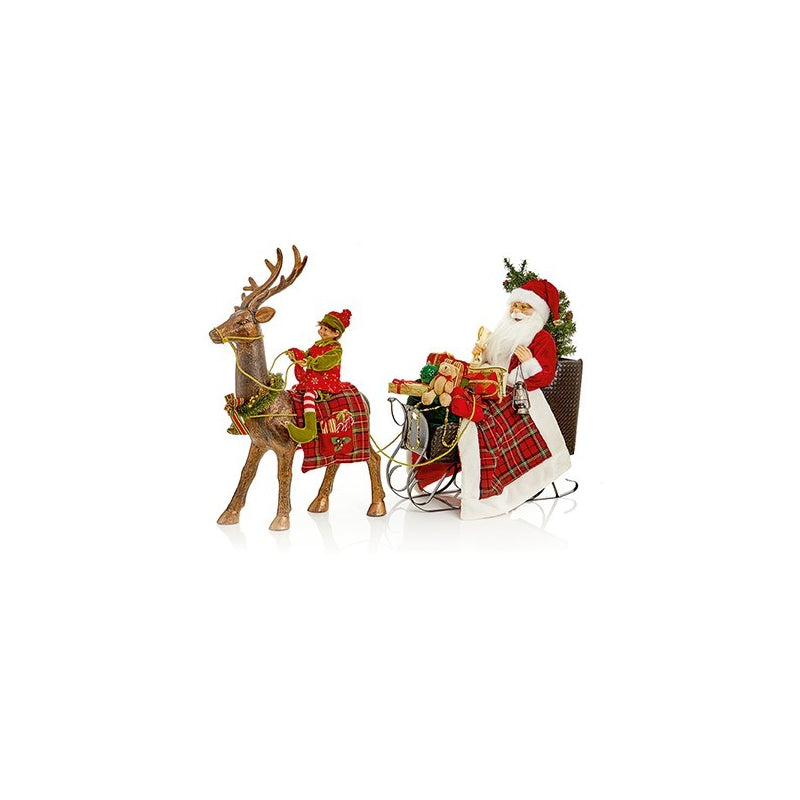 Santa in Sleigh - Set of 2