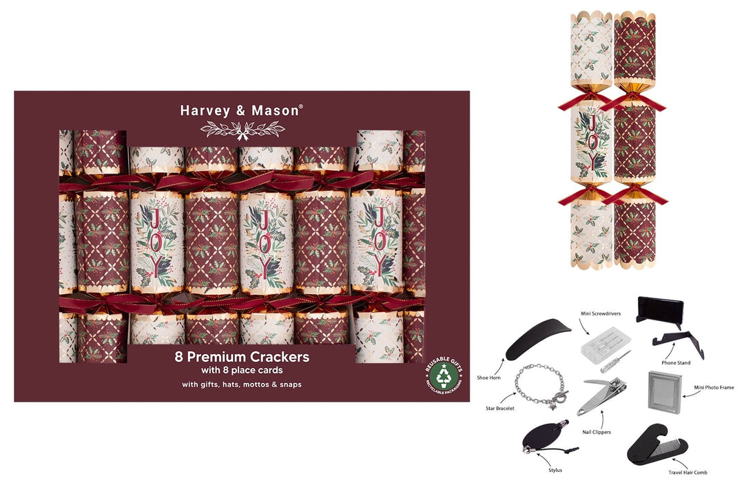 12.5" Premium Christmas Crackers (Pack of 8)