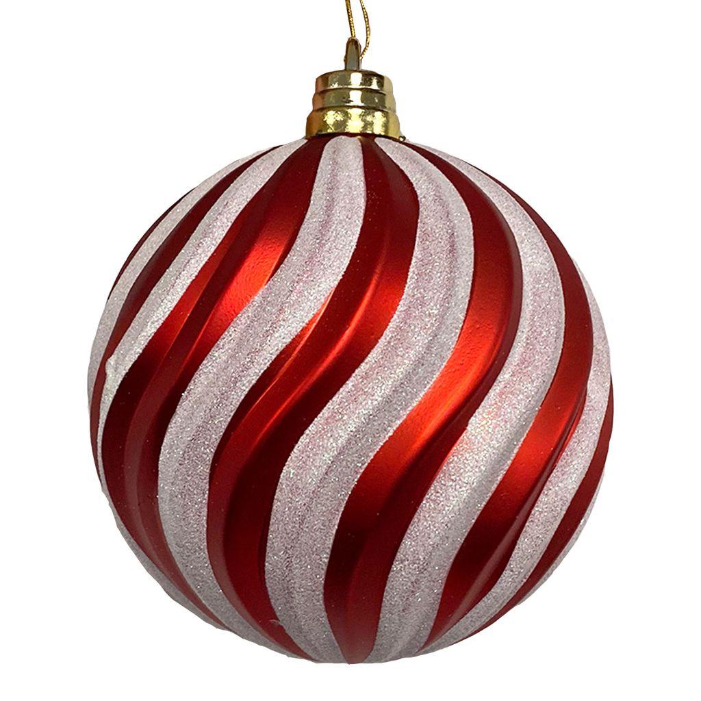 stripe shatterproof bauble