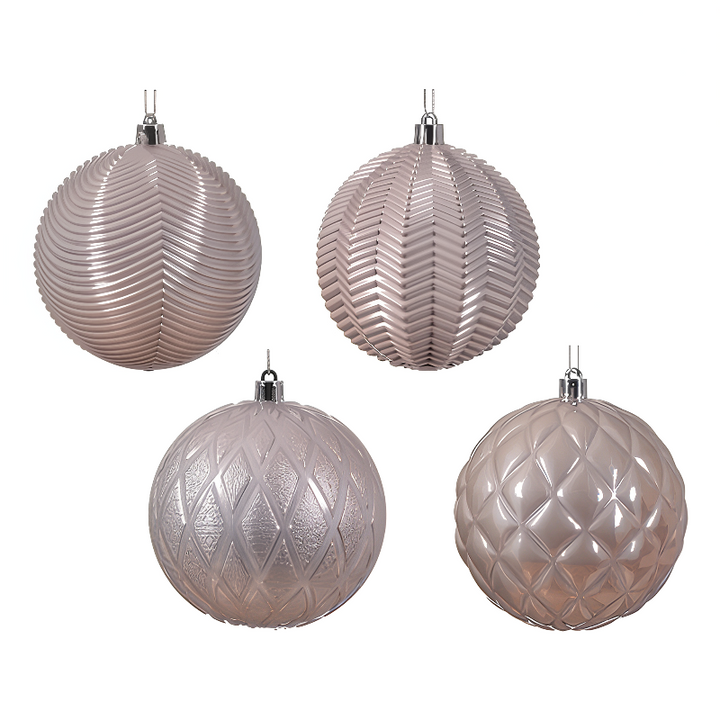 10cm Shatterproof Bauble Blush Pink