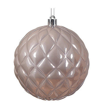 10cm Shatterproof Bauble Blush Pink