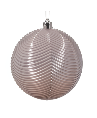 10cm Shatterproof Bauble Blush Pink
