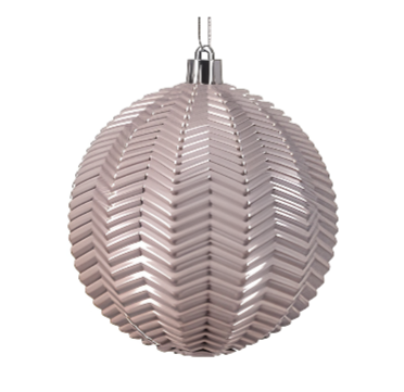 10cm Shatterproof Bauble Blush Pink