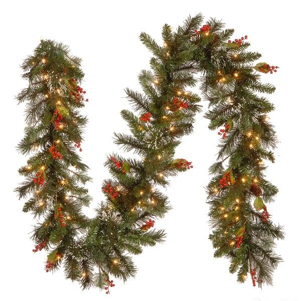 Pre-Lit Christmas Garland 9FT Wreath